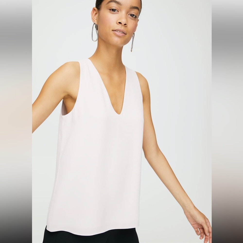 Aritzia Babaton Maddox Blouse With Open Back Slits In Red